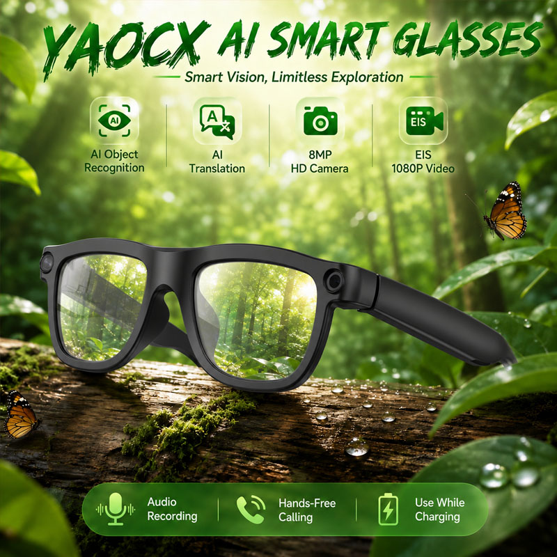Audio Music Bluetooth - AI Smart Glasses AI Translation Audio