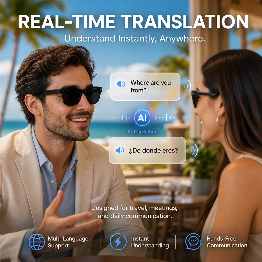 2026 New AI camera glasses 8MP - Audio Music Bluetooth 评论和价格