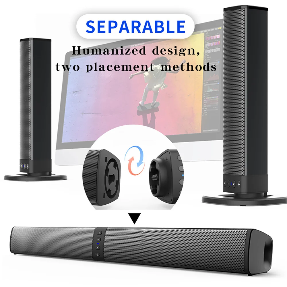 Wireless Bluetooth TV Sound Ba - Audio Music Center 评论和价格