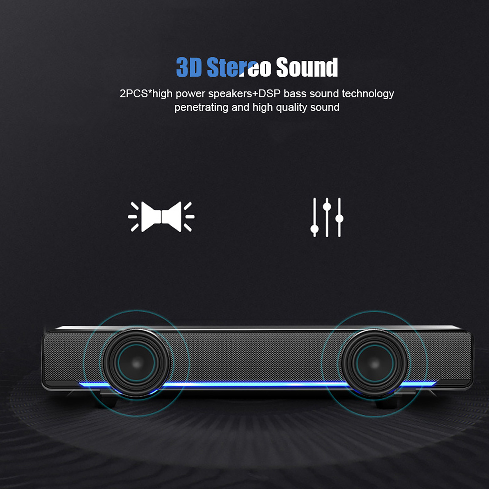 Portable Soundbar USB Wired St - Audio Music Center 评论和价格