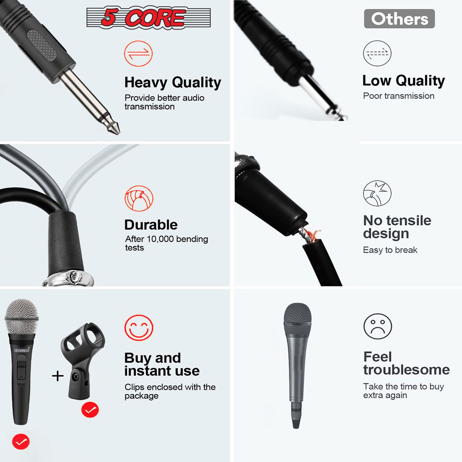 5 CORE Microphone Dynamic Voca - Xlr Microphone Condenser 评论和价格