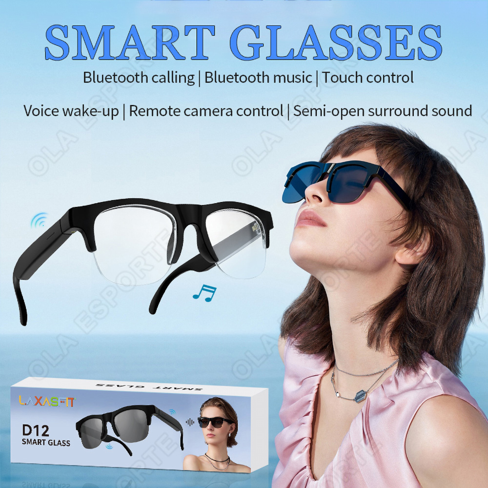 AI Smart Glasses HD Audio Blue - Audio Music Bluetooth 评论和价格
