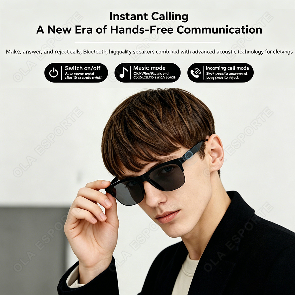AI Smart Glasses HD Audio Blue - Audio Music Bluetooth 评论和价格