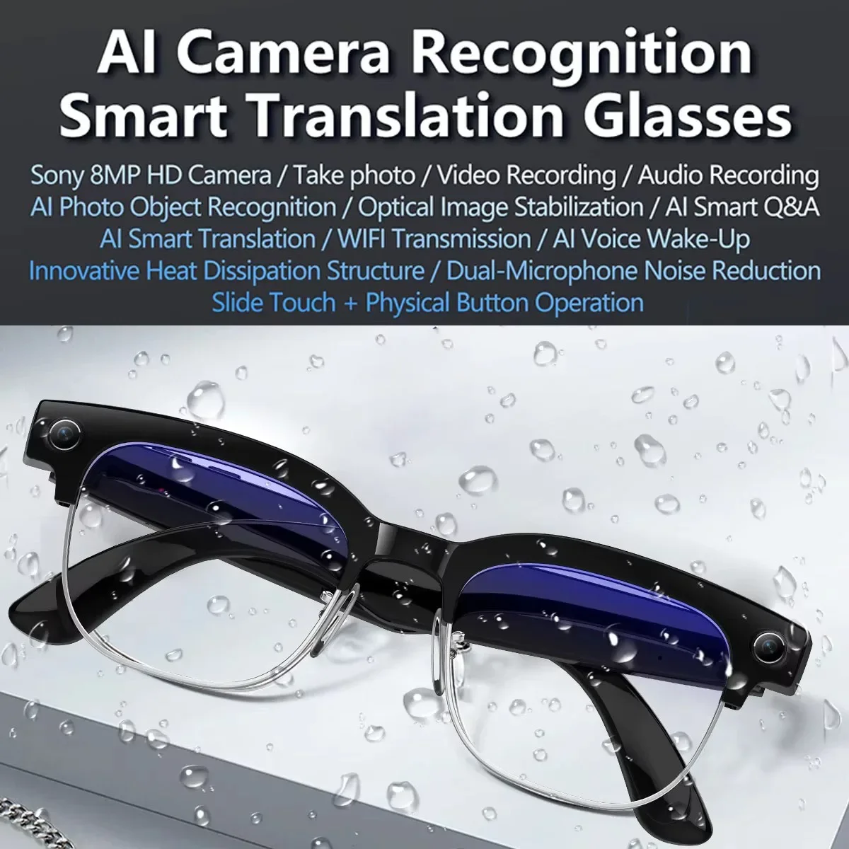 AI Smart Translation Glasses w - Audio Music To Video 评论和价格