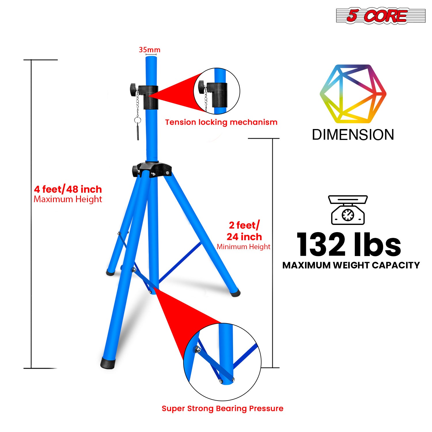 5 Core Speaker Stand Tripod Fl - Speaker Stand Tripod 评论和价格