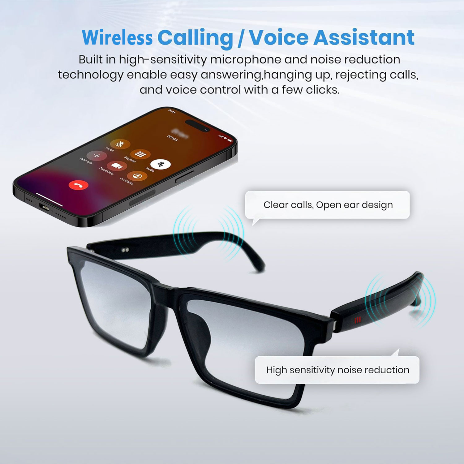 Smart Audio Glasses with Real- - Audio Music Bluetooth 评论和价格