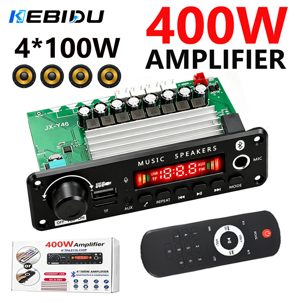 KEBIDU 400W Amplifier Car MP3  - Audio Music Volume 评论和价格