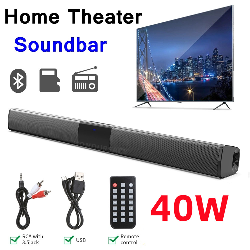 40W Soundbar TV Portable Bluet - Audio Music Visualizer 评论和价格