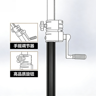 Heavy-Duty Hand-Cranked All-Me - Speaker Stand Tripod 评论和价格