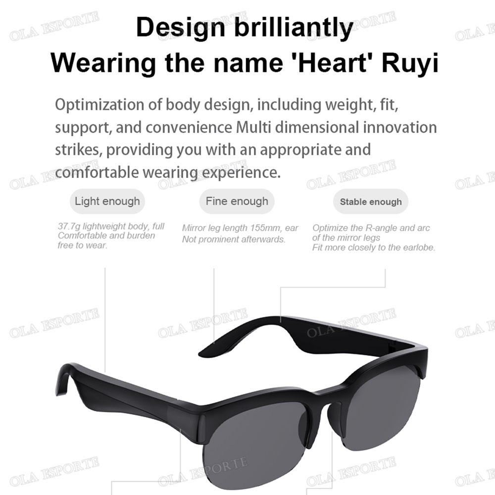 New Camera Control Smart Glass - Audio Music Bluetooth 评论和价格